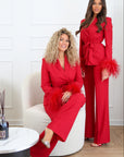 Tailleur piume rosse