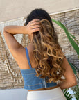 Bustino jeans e strass