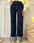Denim con piegone
