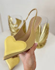 Tacchi a cuore Giallo