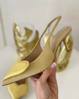 Tacchi a cuore Giallo
