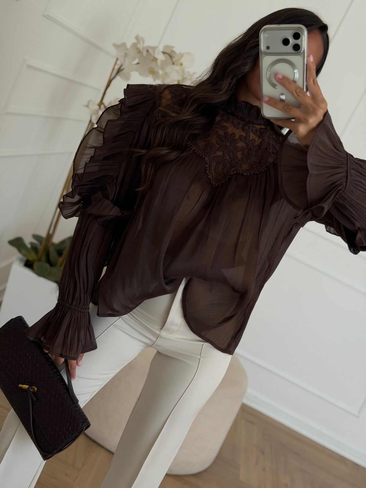 camicia tresy marrone