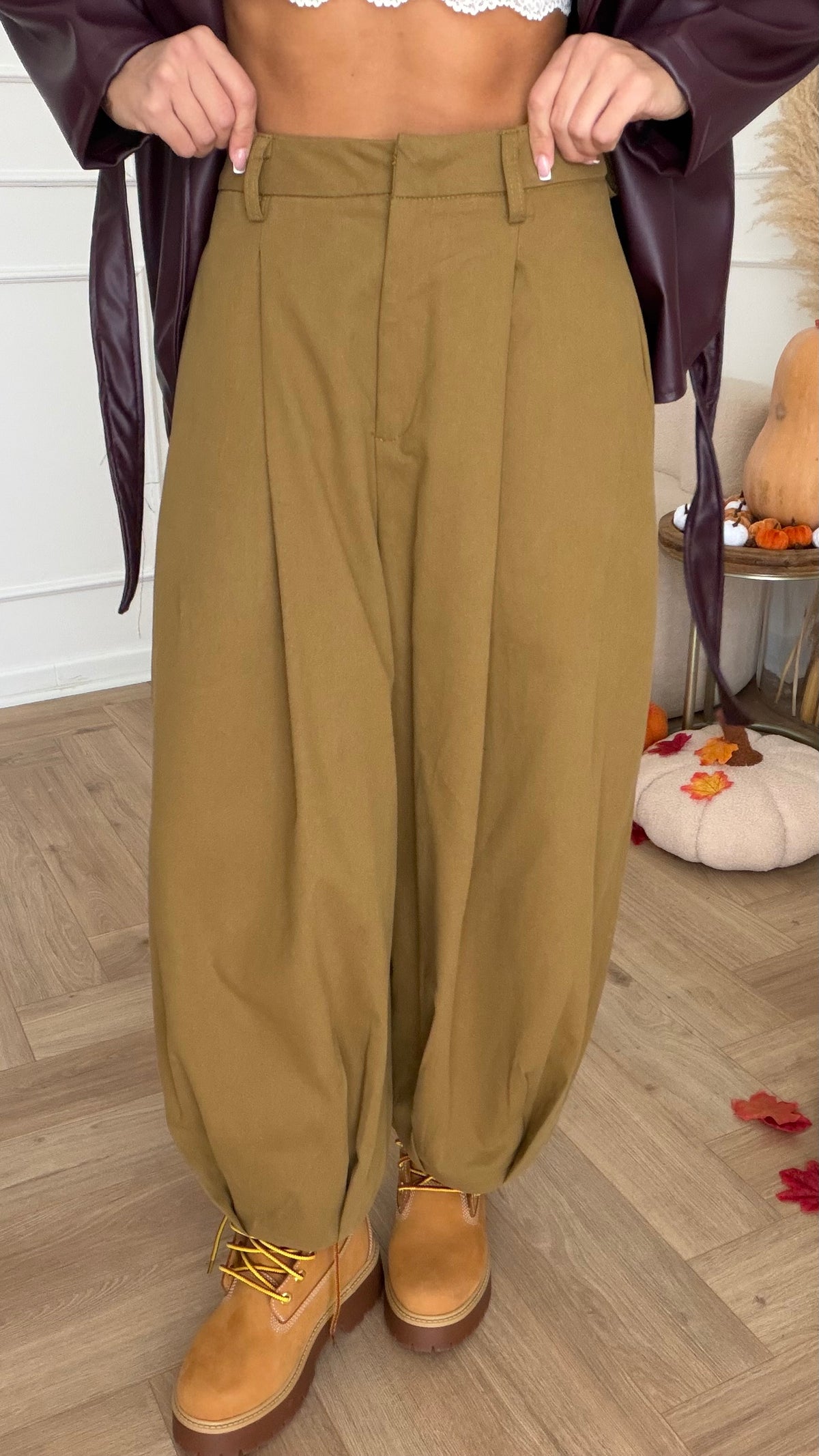 Pantalone balloon verde
