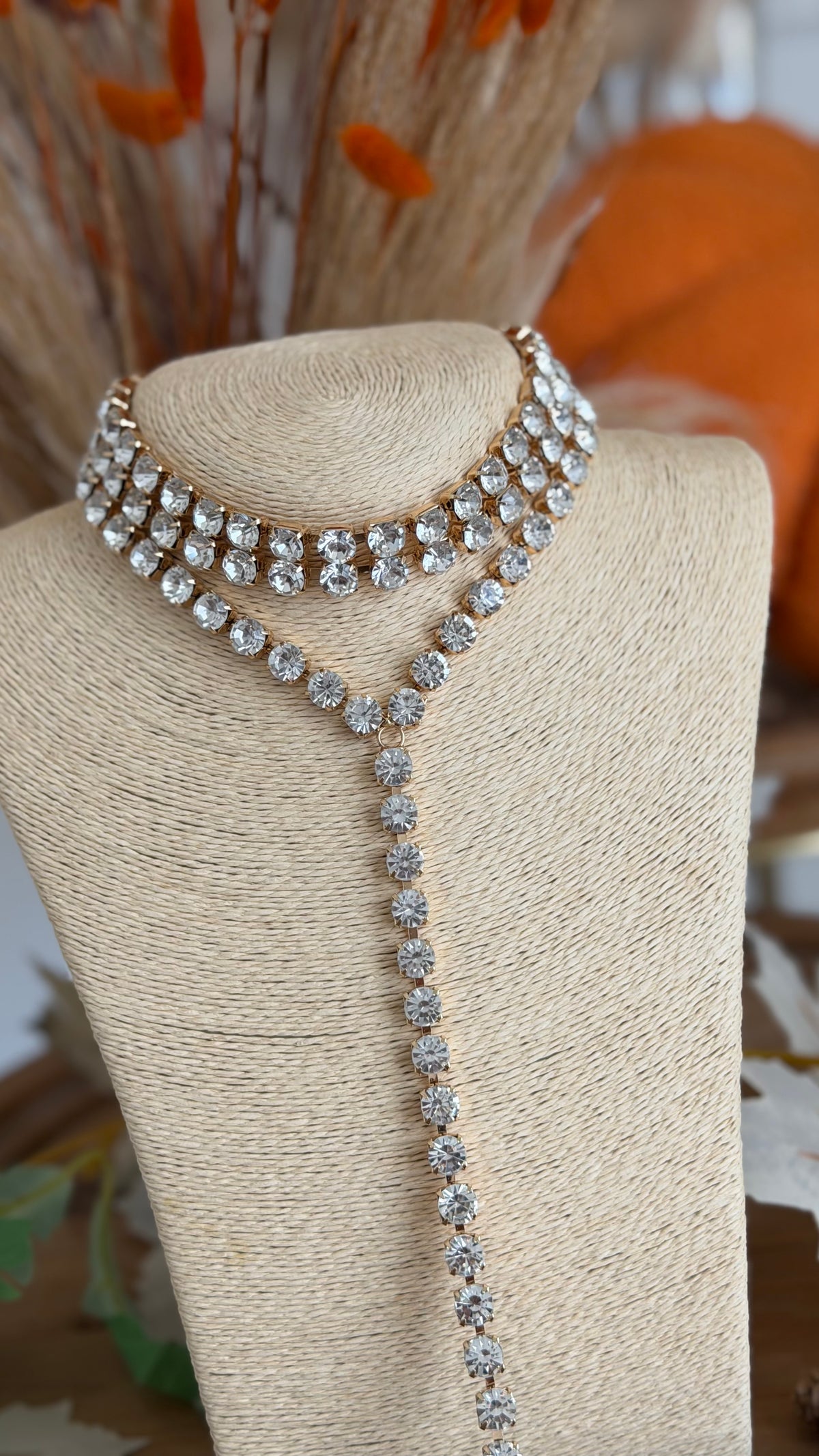 Choker gioiello oro cristal
