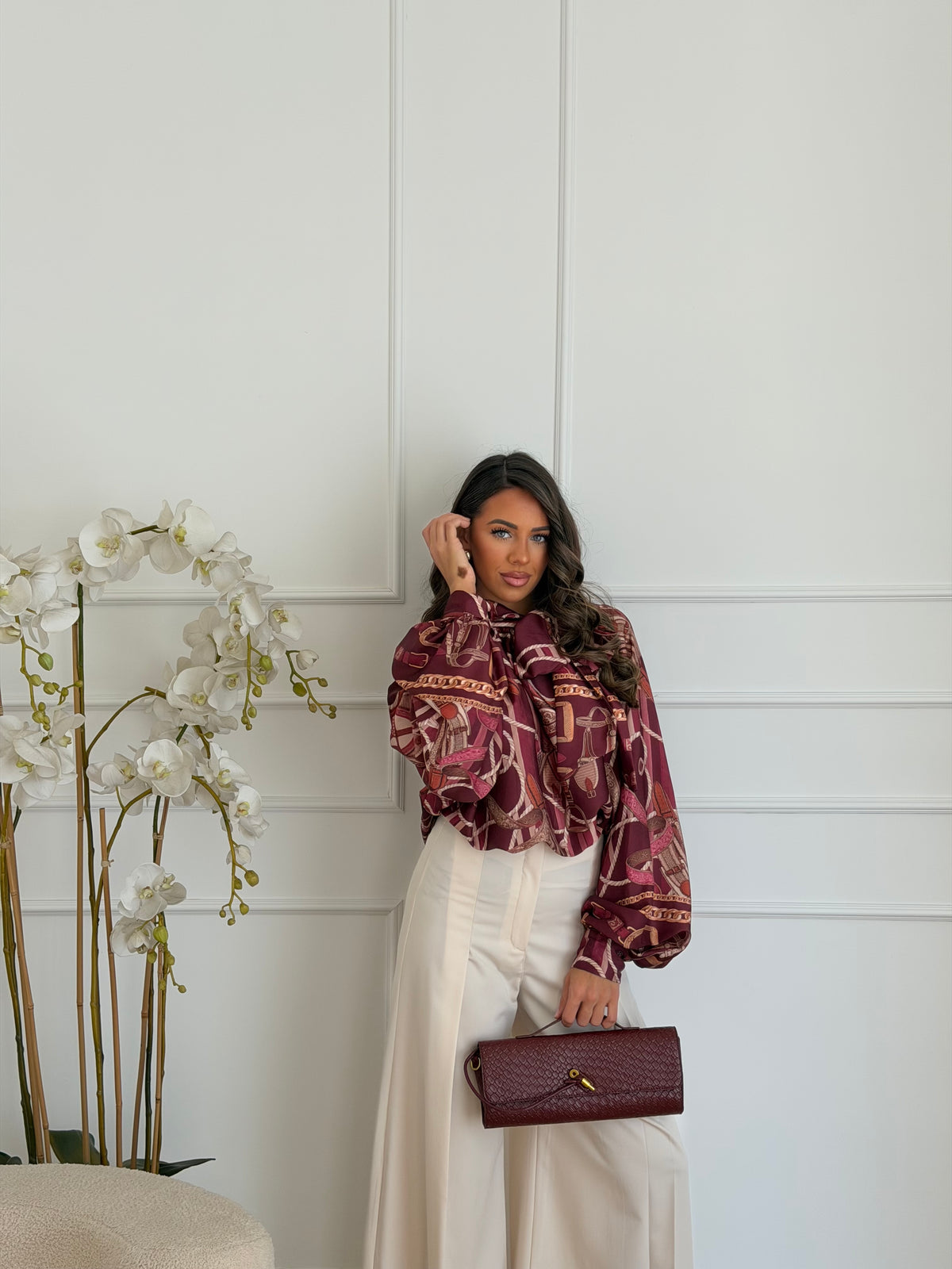 camicia particular bordeaux