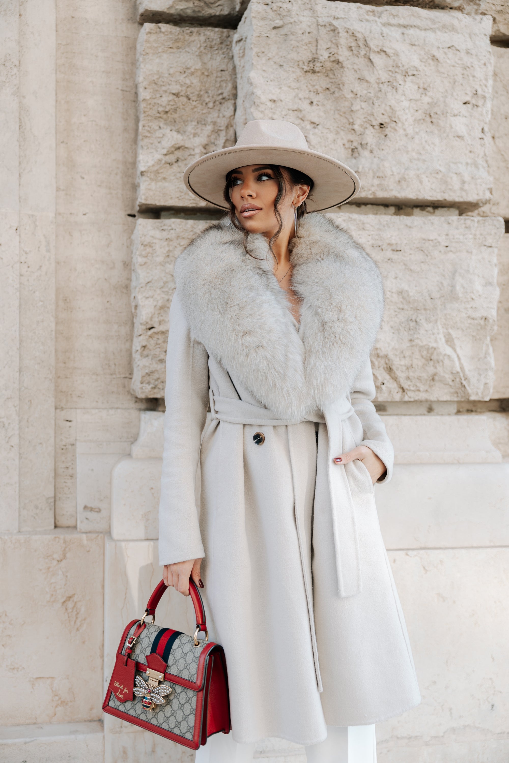 Cappotto fox ghiaccio