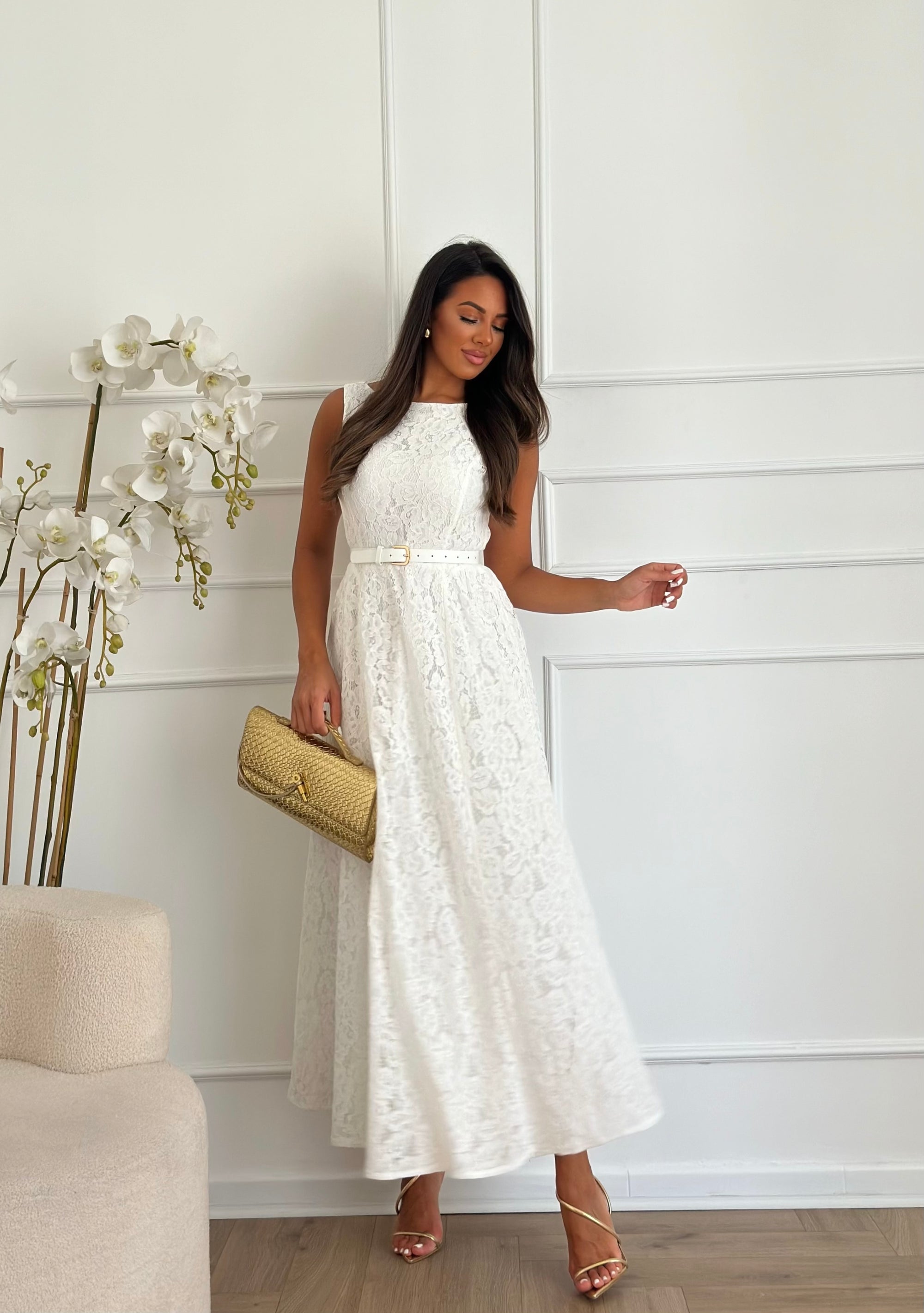 Abito white in pizzo
