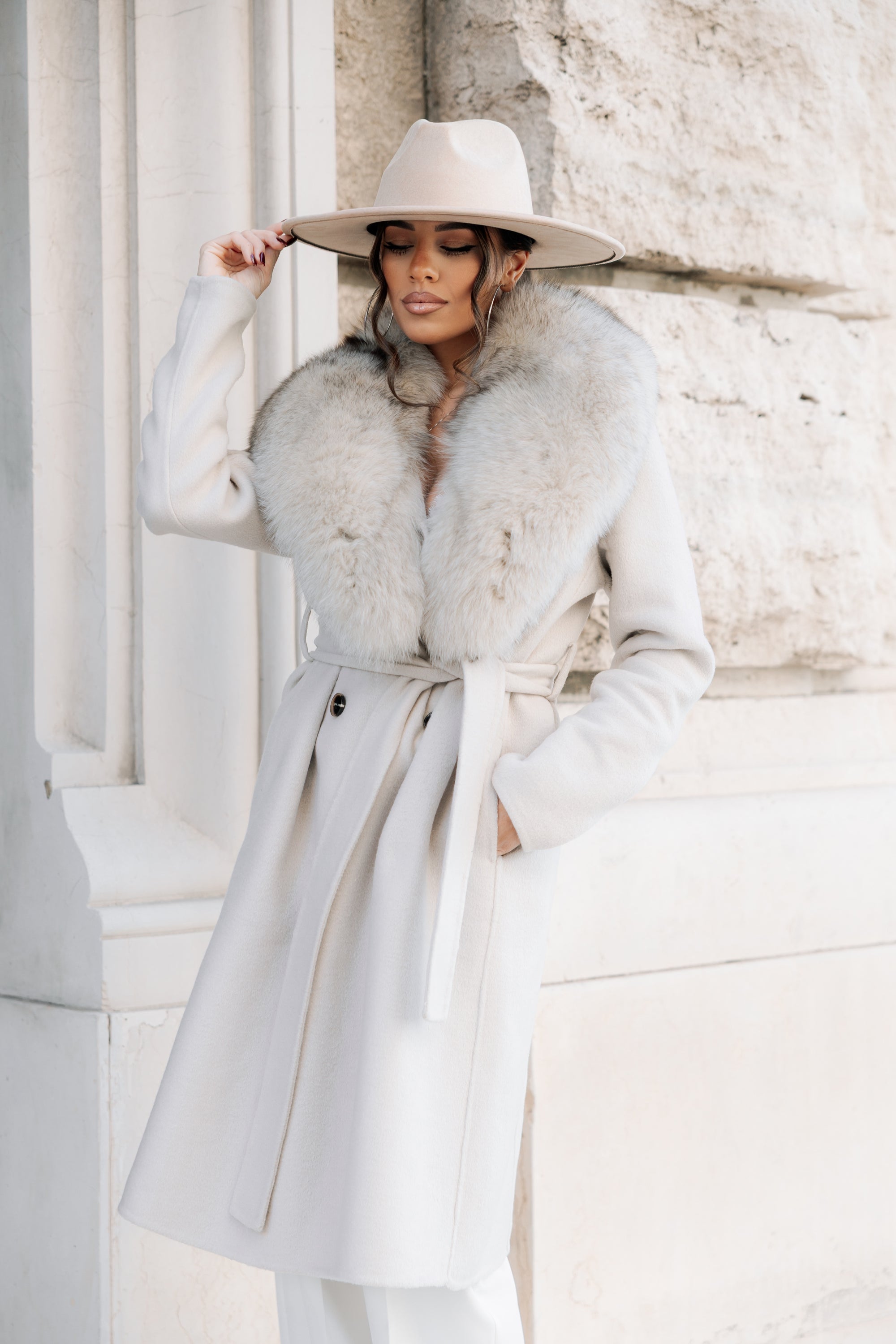 Cappotto fox ghiaccio