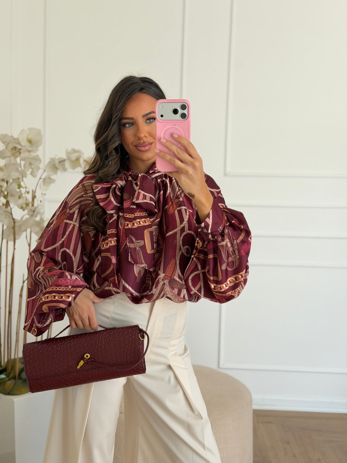 camicia particular bordeaux