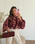 camicia particular bordeaux