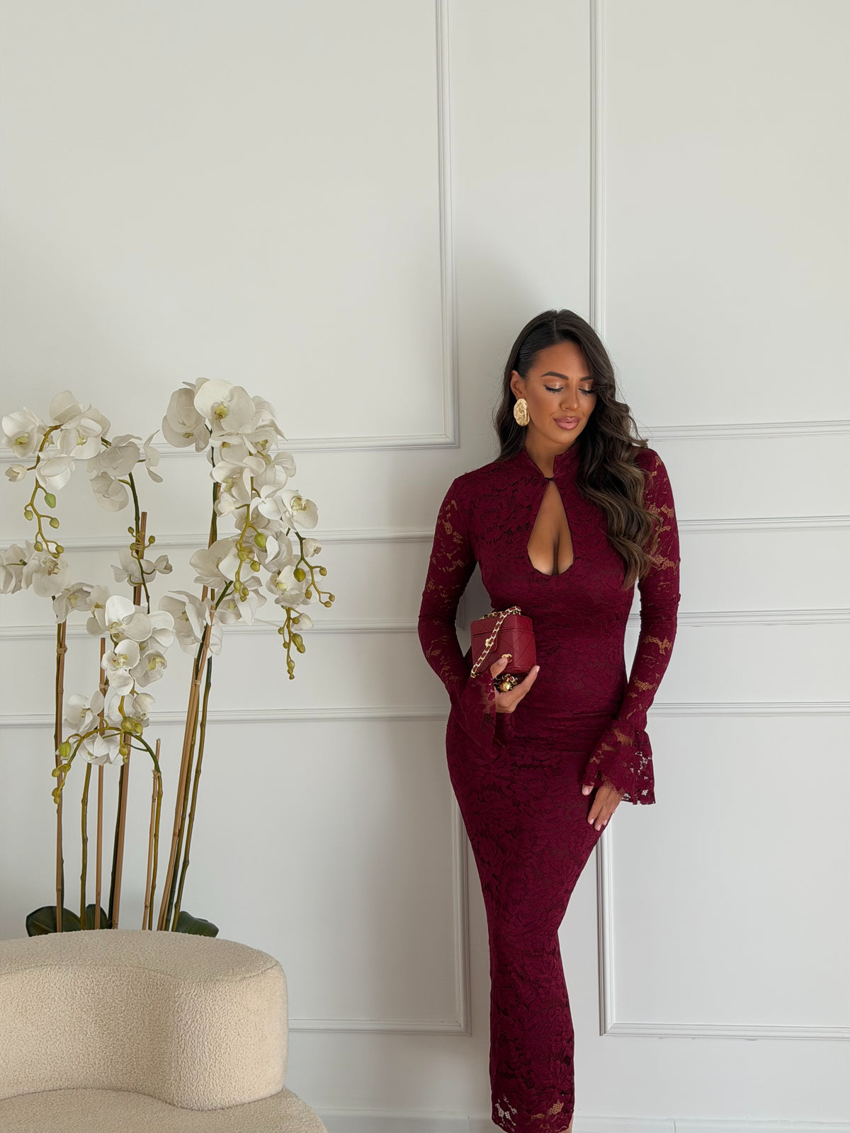 Abito Glam bordeaux