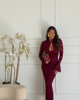 Abito Glam bordeaux