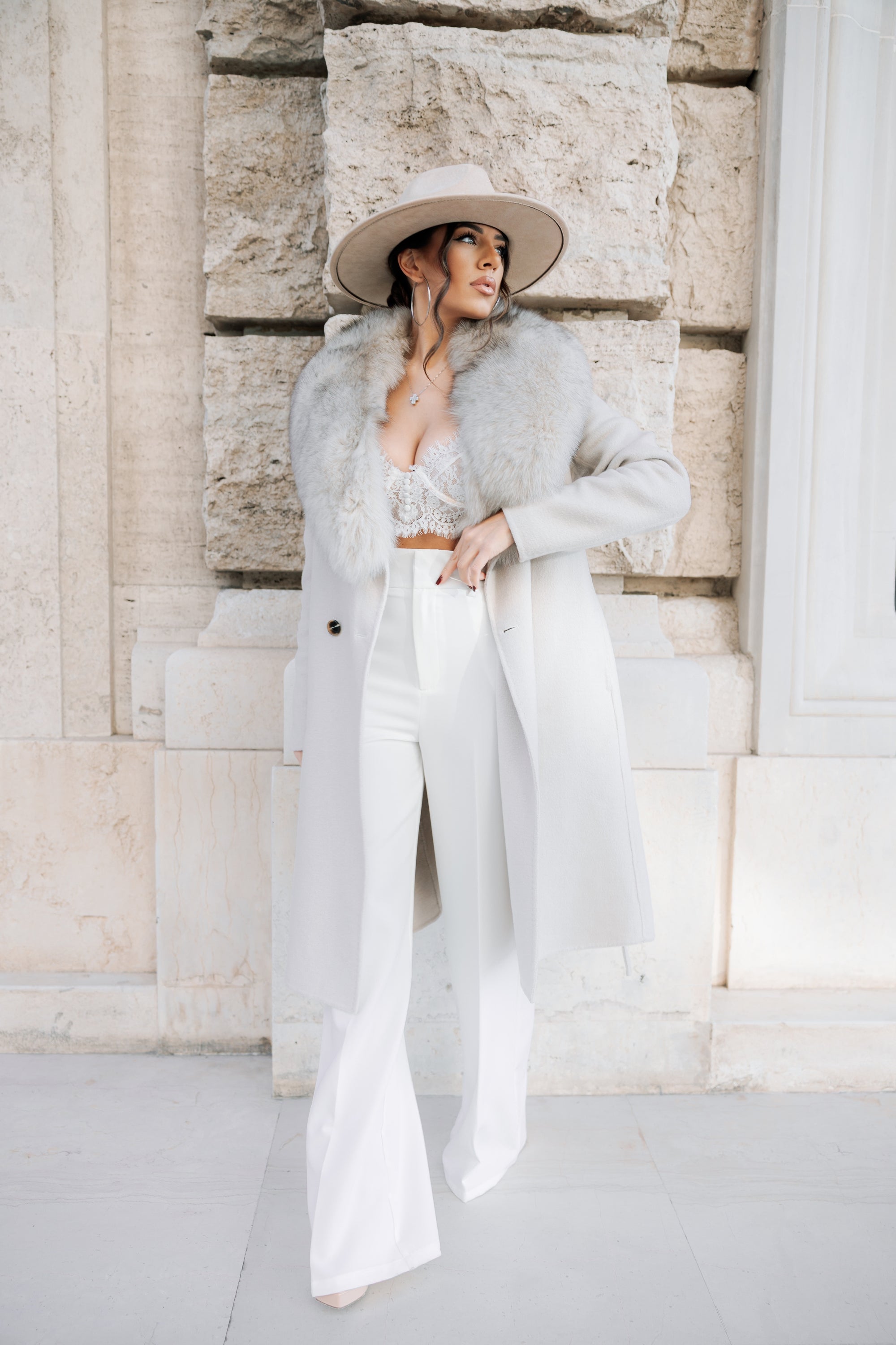 Cappotto fox ghiaccio