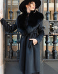 Cappotto fox nero