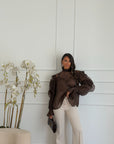 camicia tresy marrone