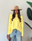 Maxi shirt garzata gialla