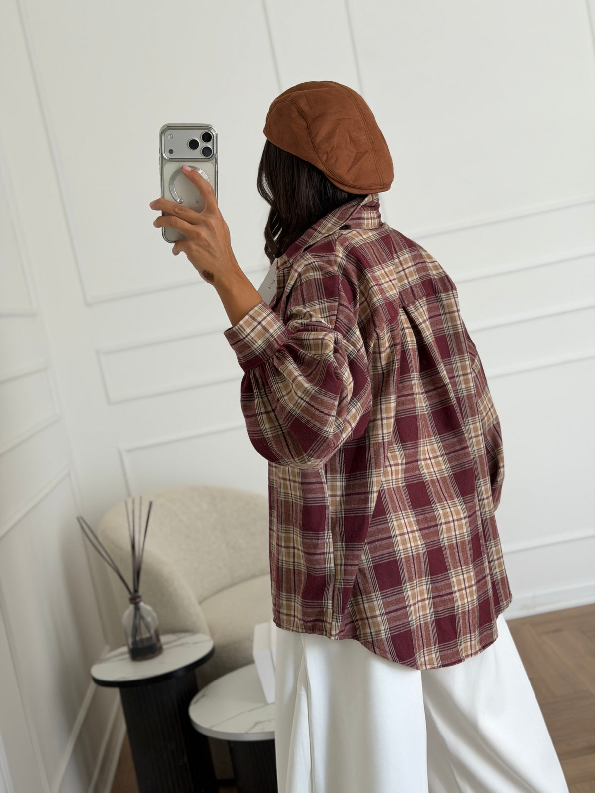 camicia cozy bordeaux