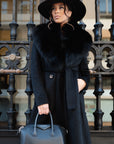 Cappotto fox nero