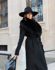 Cappotto fox nero