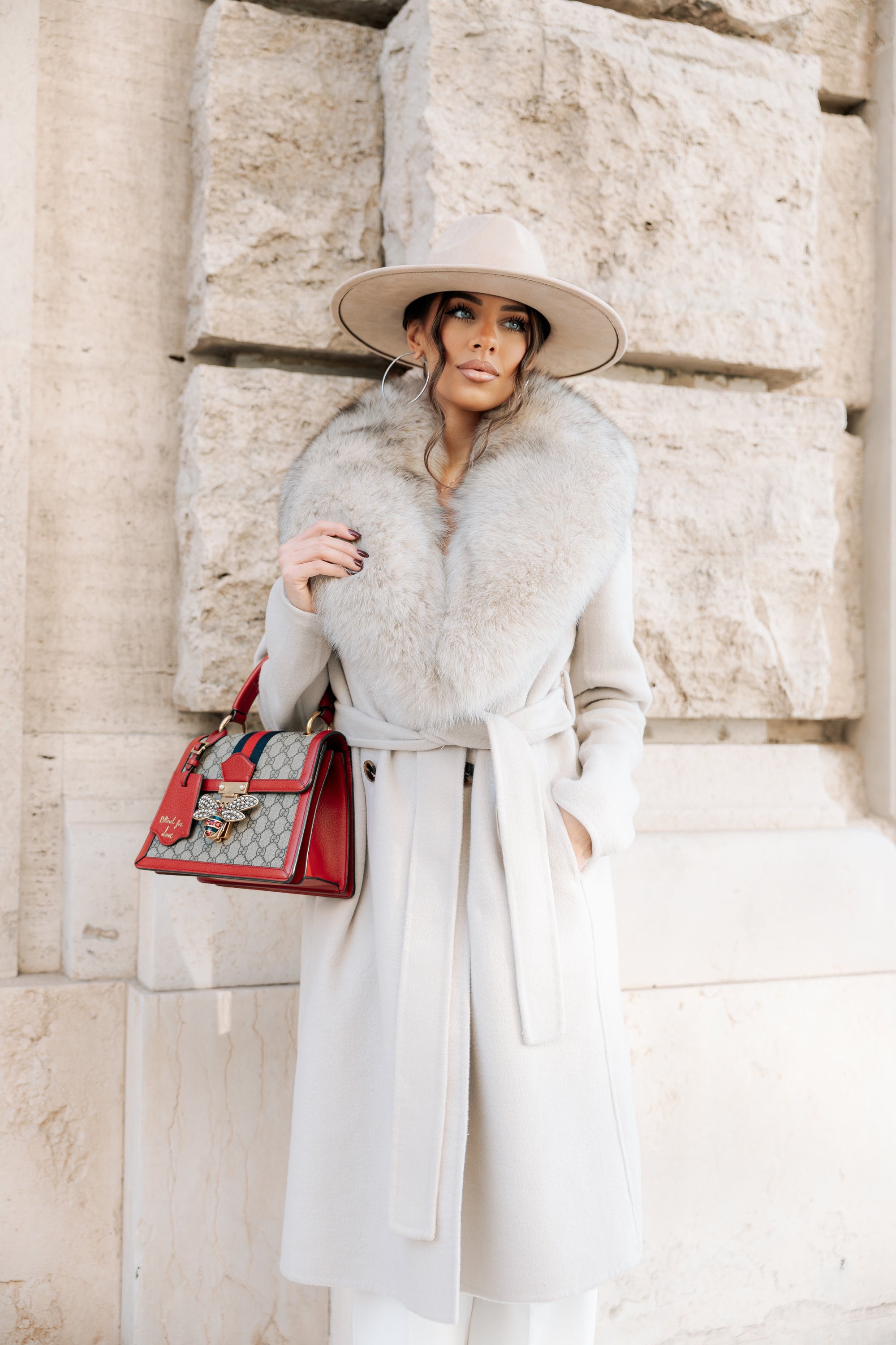 Cappotto fox ghiaccio