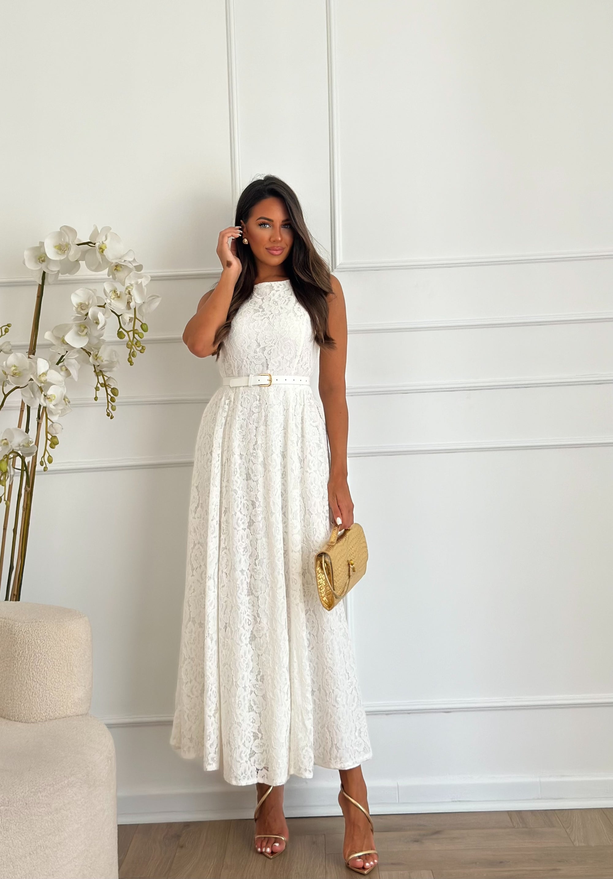 Abito white in pizzo