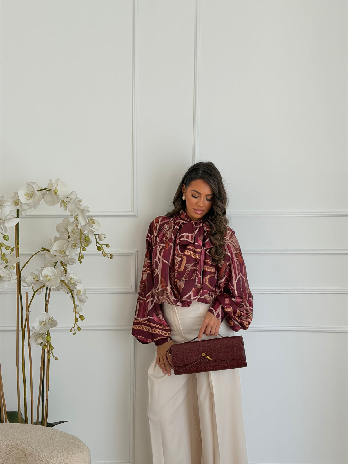 camicia particular bordeaux