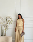 coordinato in cotone begie