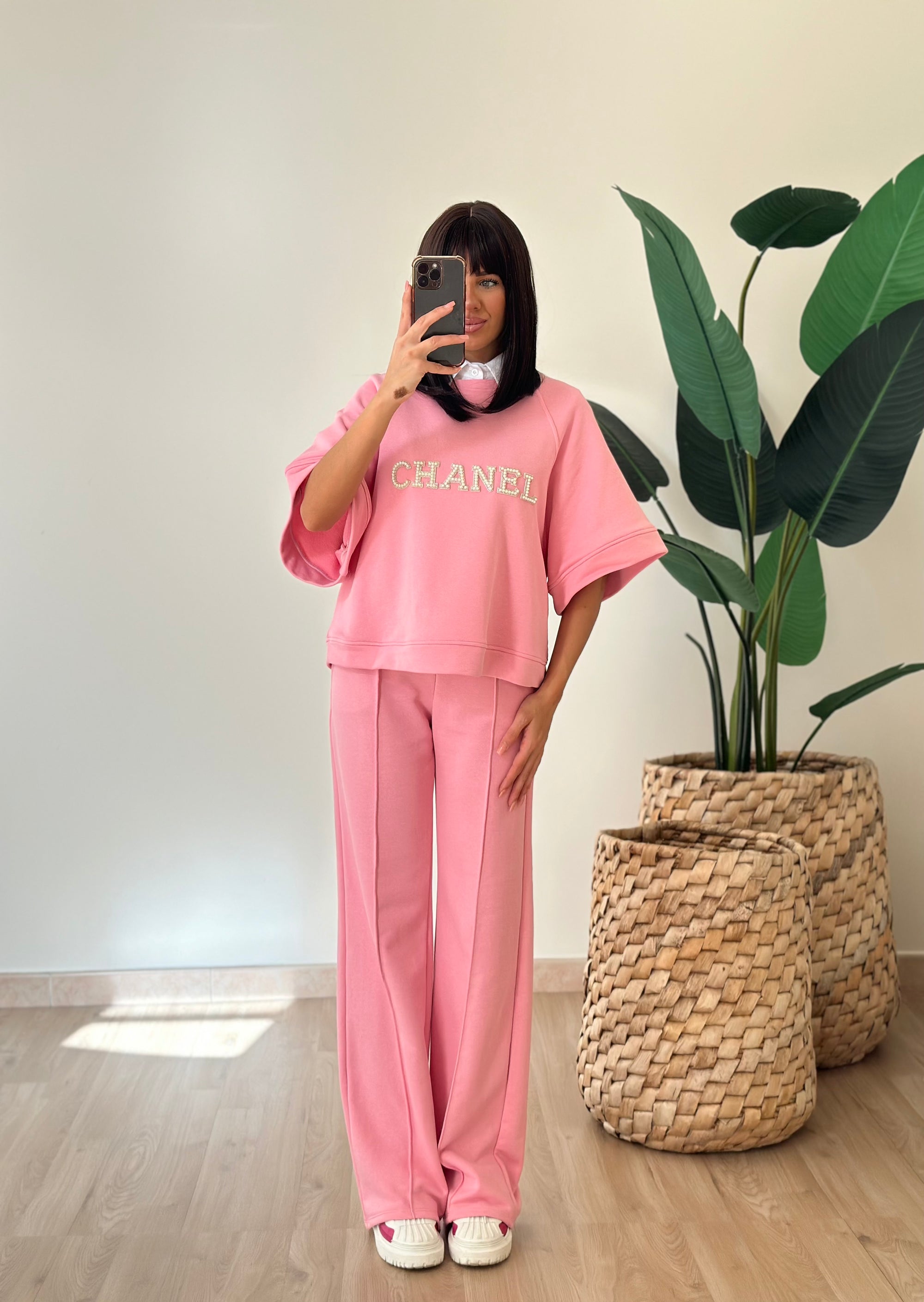 Tuta tresy rosa