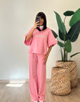 Tuta tresy rosa