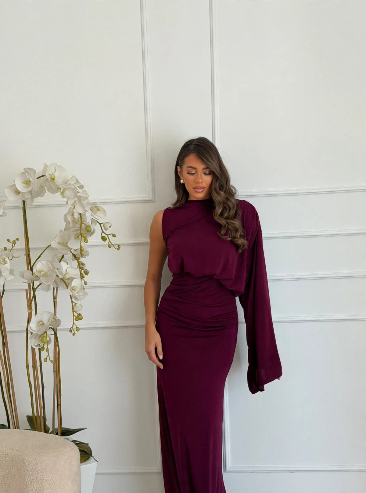 Abito elsa bordeaux
