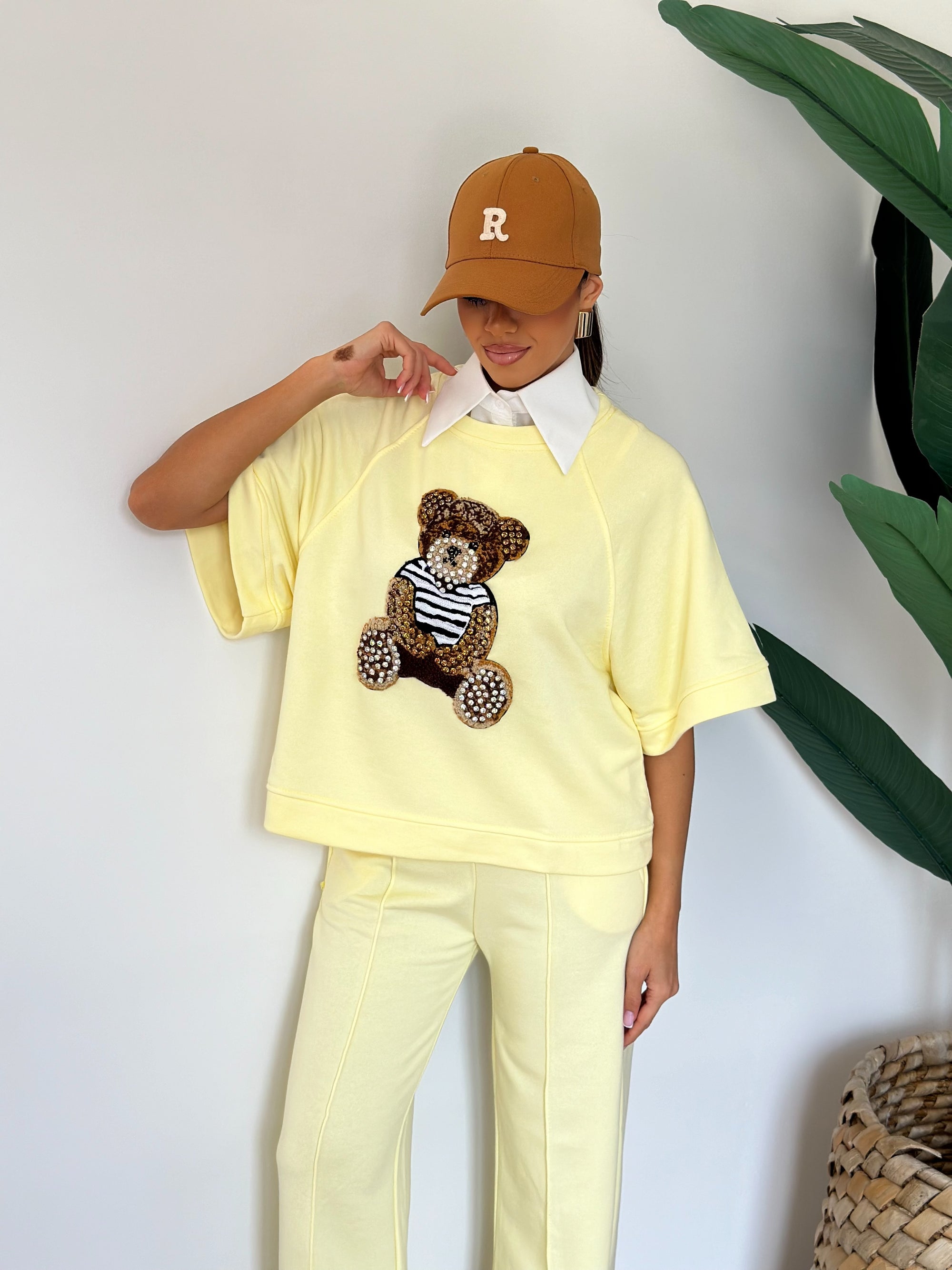 Tuta teddy giallo