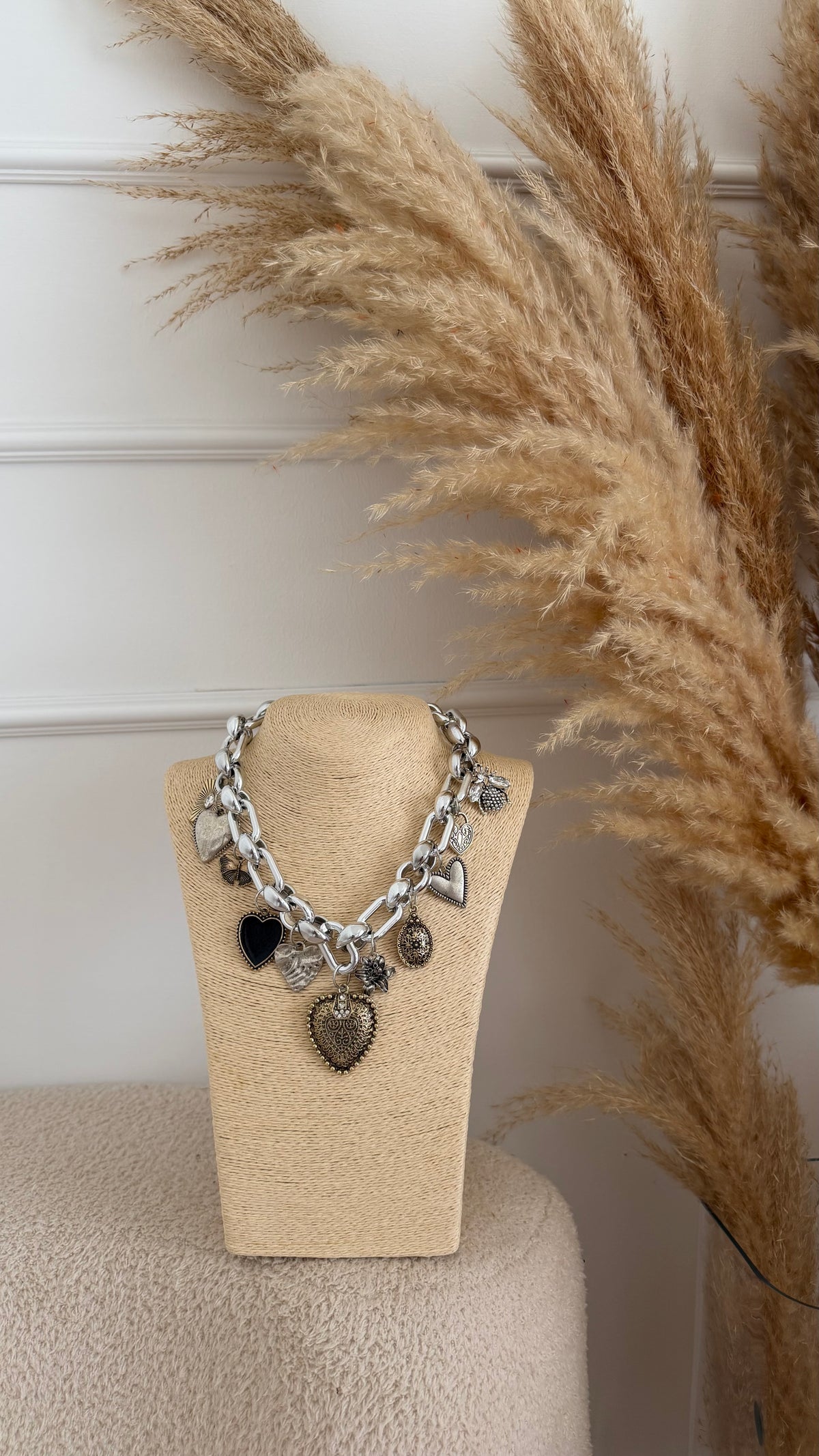 collana cuori silver