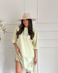 T-shirt pizzo verde mela
