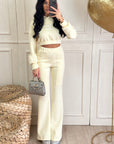 Coordinato crop giallo