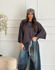 Maxi shirt grigio