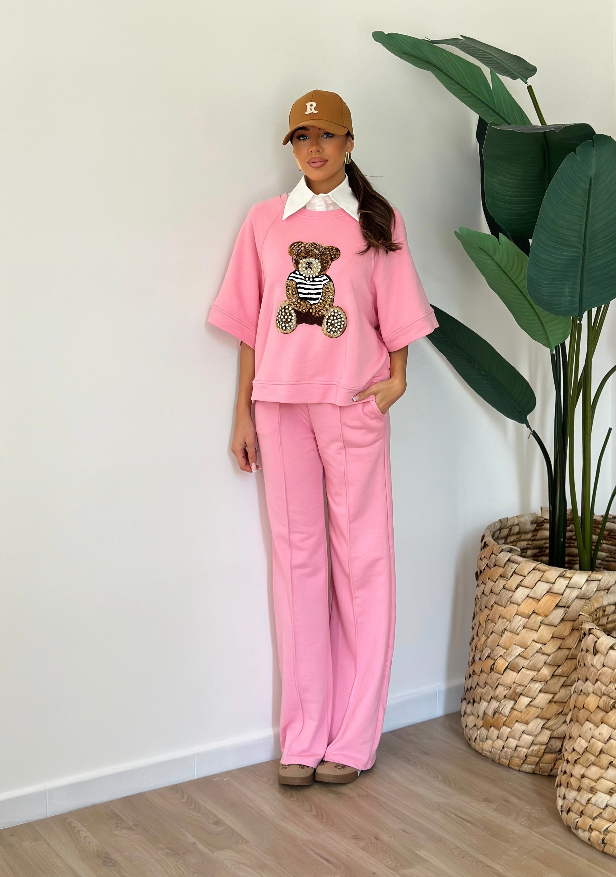 Tuta teddy rosa