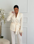 Tailleur piume crema