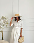 Abito in cotone bianco