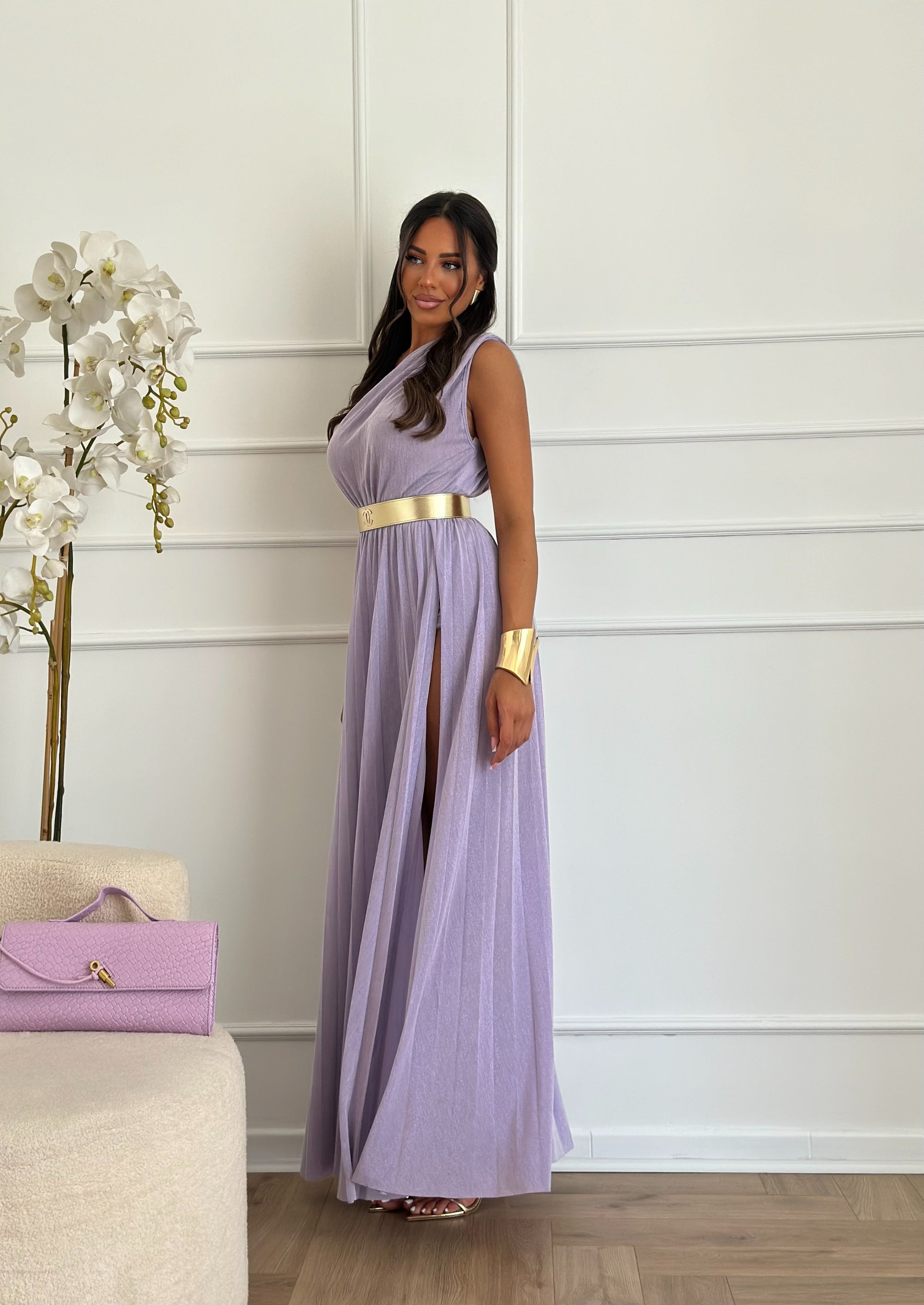 Abito lurex glicine