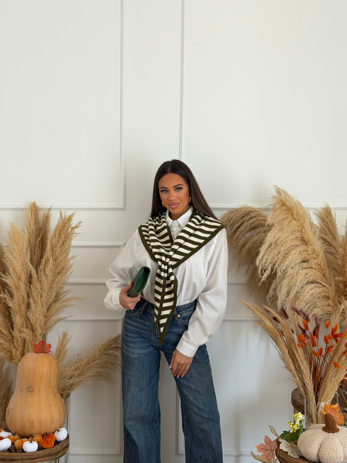 camicia con coprispalle verde