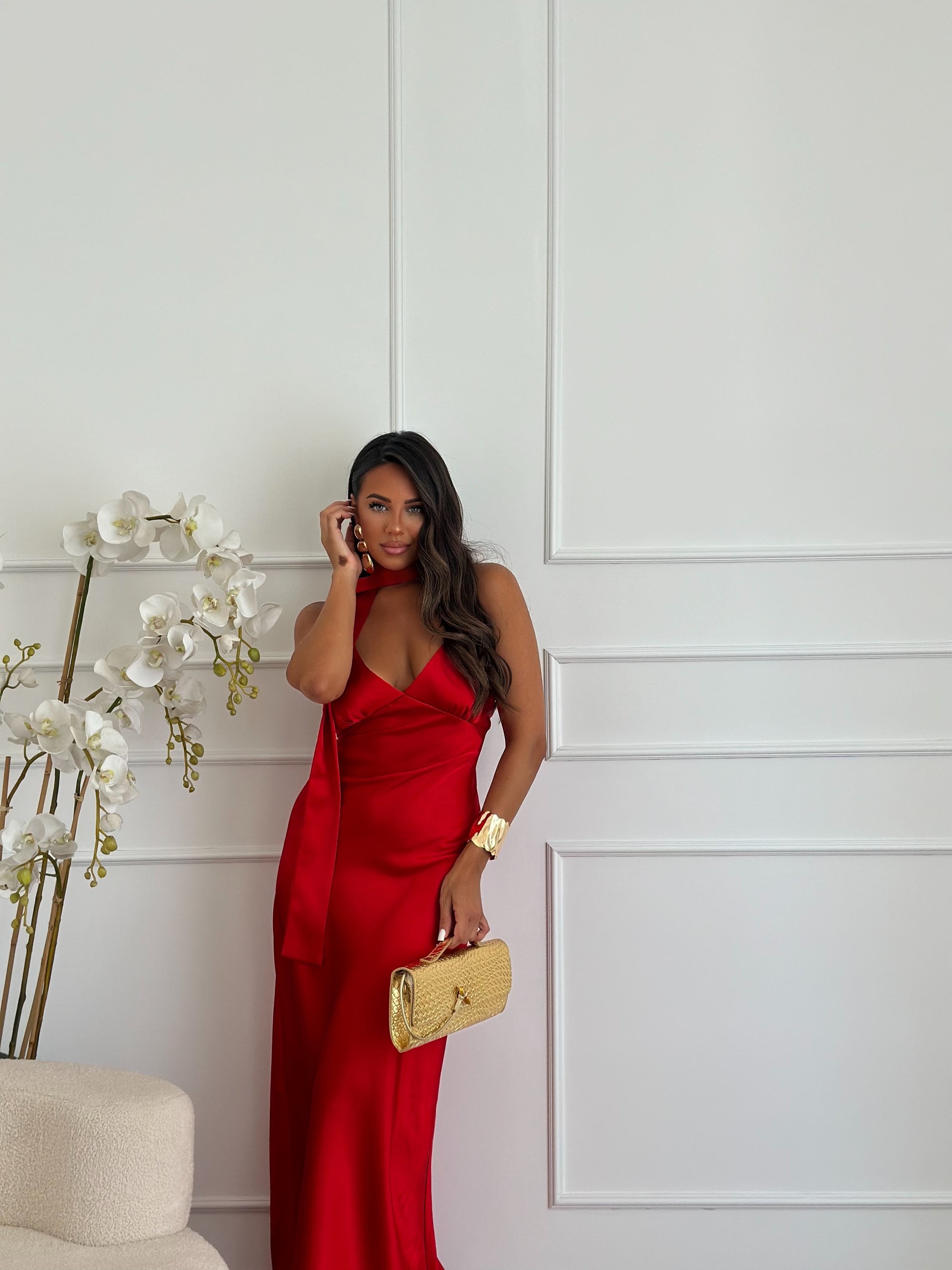 abito sophia rosso