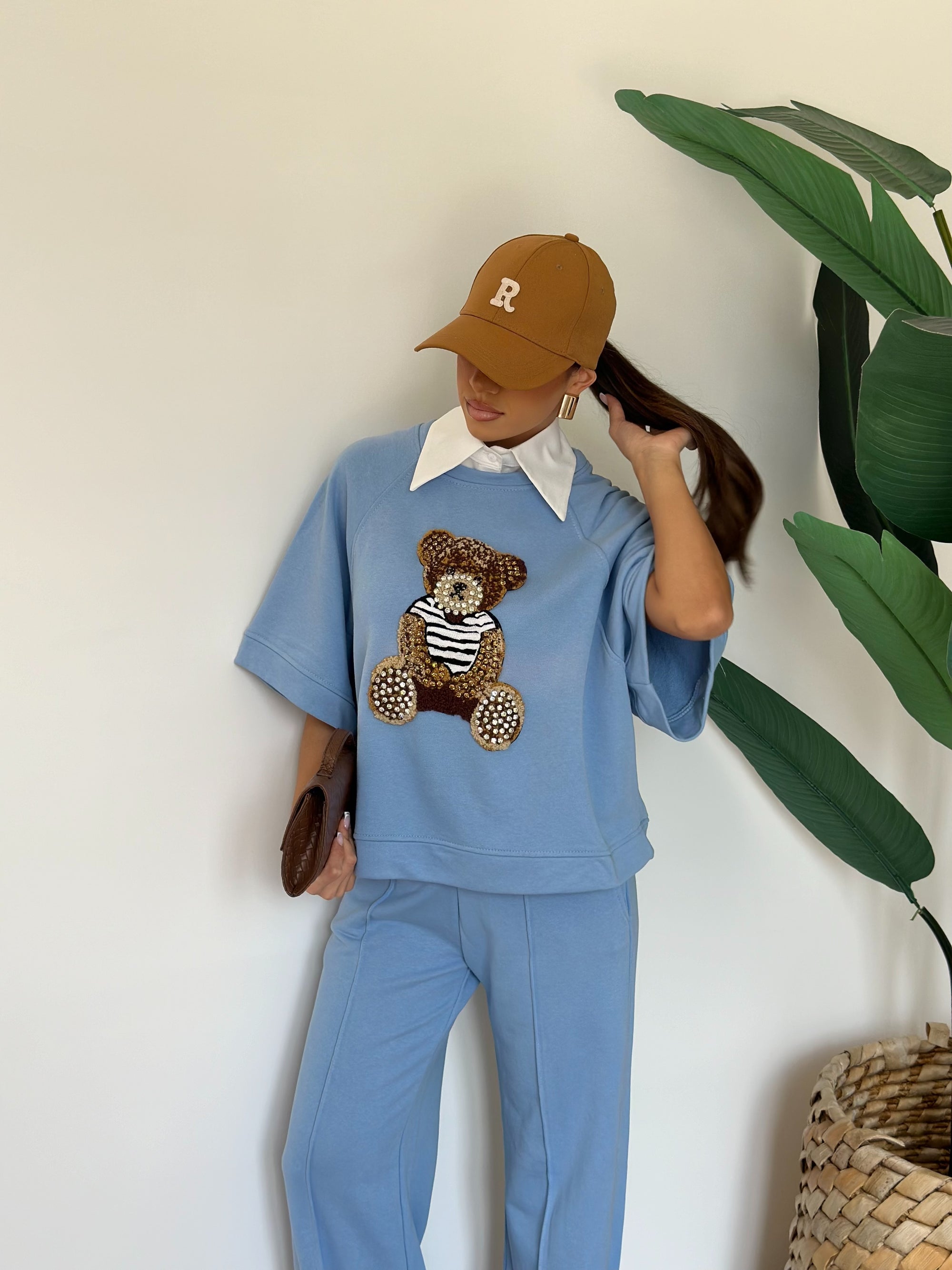 Tuta teddy celeste