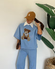 Tuta teddy celeste