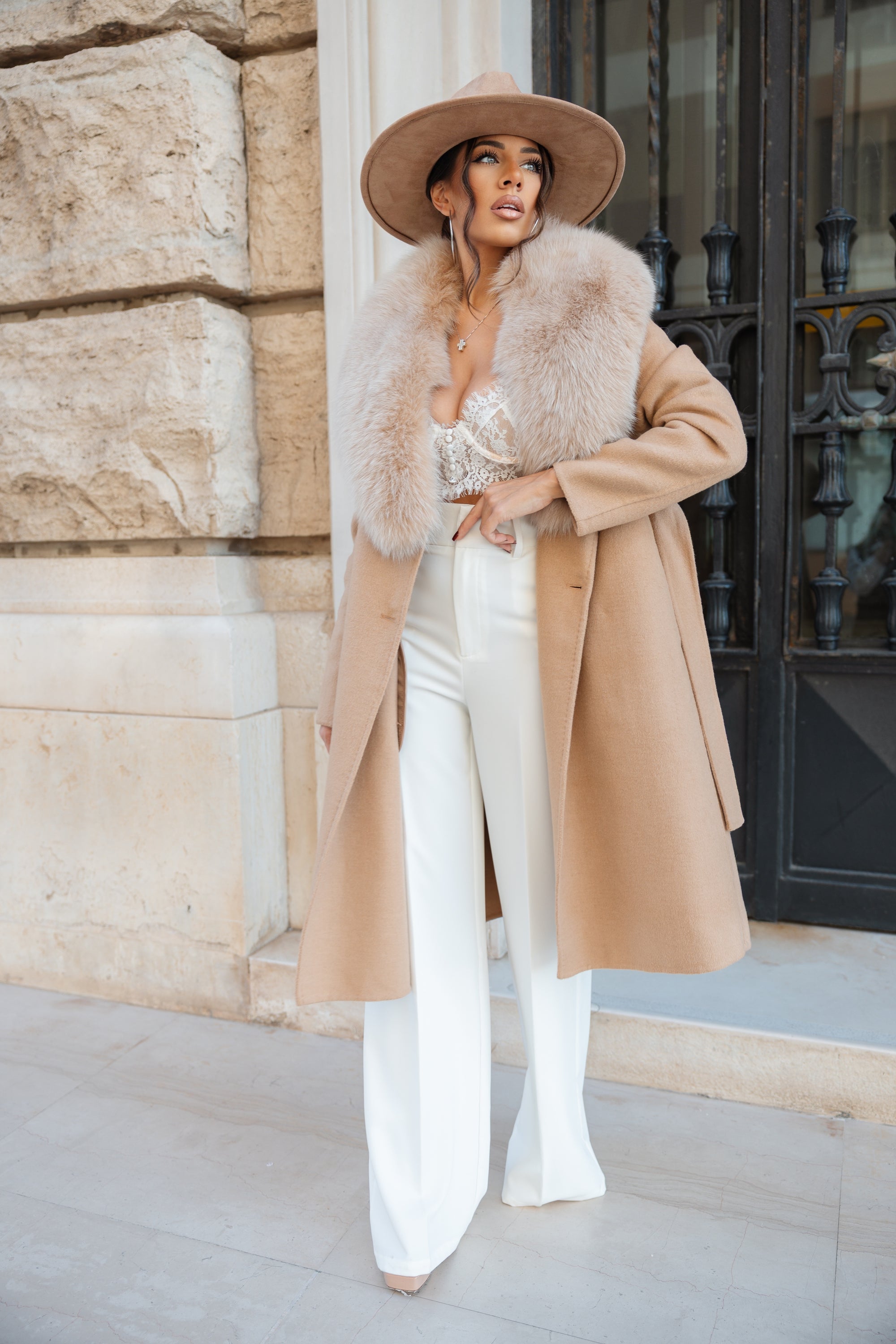 Cappotto fox biscotto