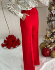 Pantalone sophia rosso