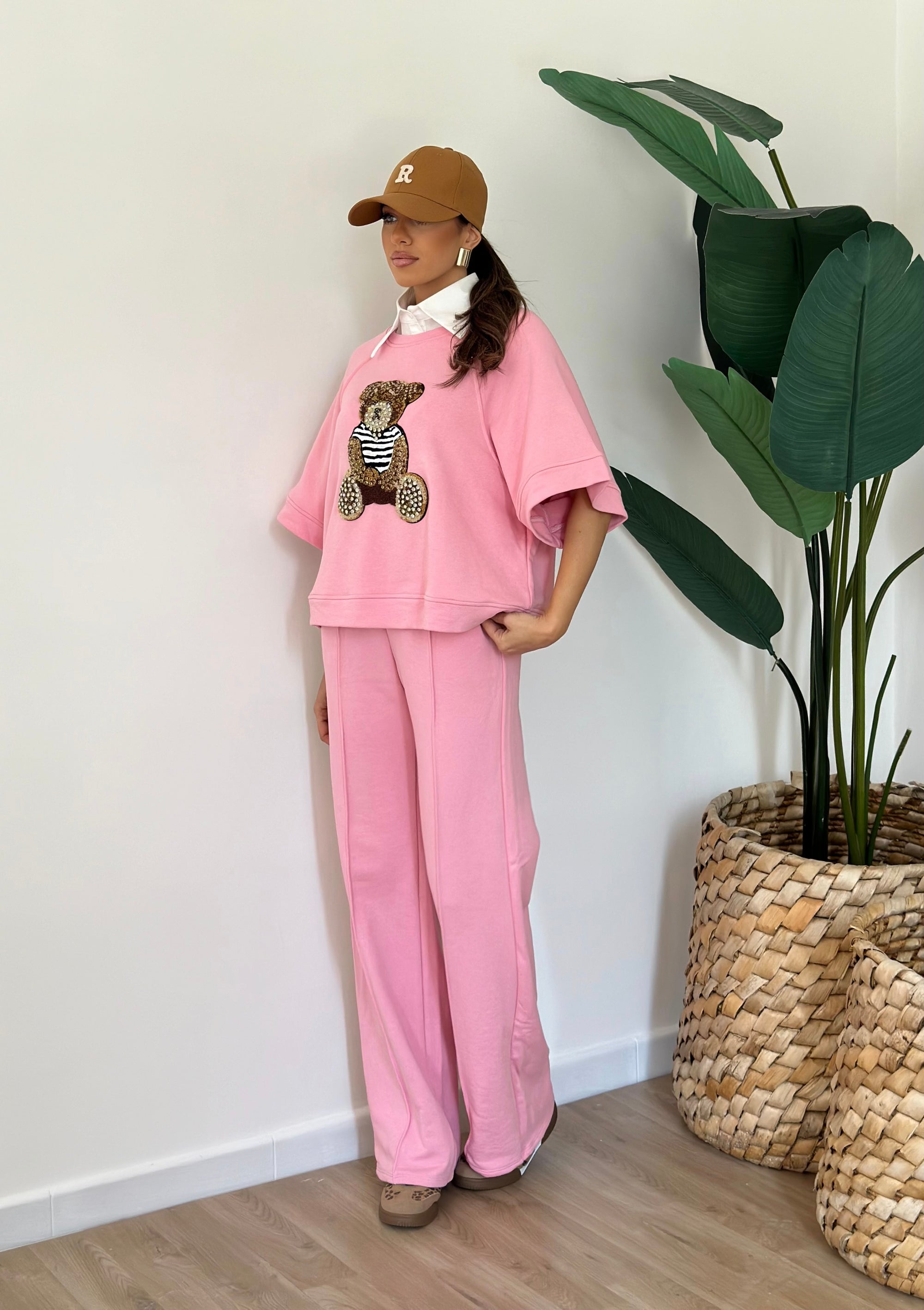 Tuta teddy rosa