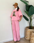 Tuta teddy rosa