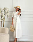 Abito in cotone bianco