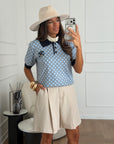polo collage blu