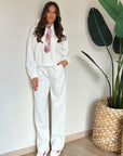 Coordinato con cravatta bianco
